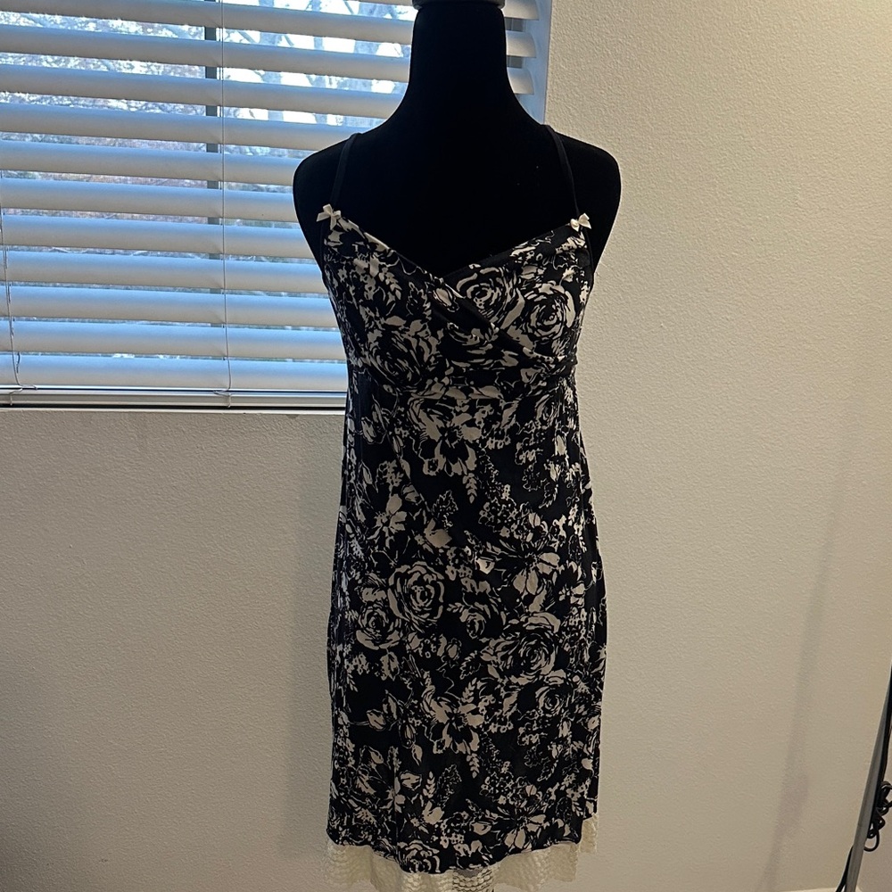 Cynthia Rowley Floral Black and White Dress (Brand New)